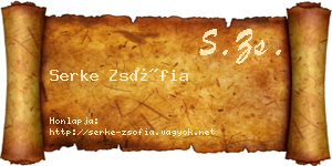 Serke Zsófia névjegykártya