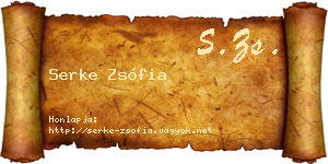 Serke Zsófia névjegykártya