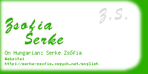 zsofia serke business card