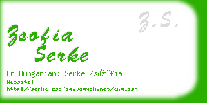 zsofia serke business card